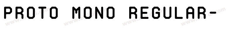 Proto Mono Regular字体转换